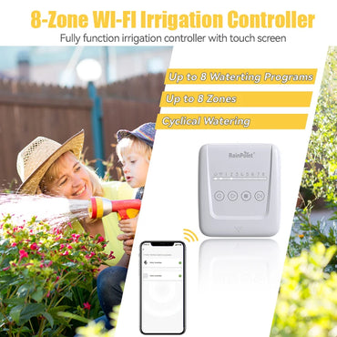 RAINPOINT 8 Zone Smart Sprinkler Controller,WiFi Sprinkler System Controller,APP Control Irrigation System, Sprinkler Timer