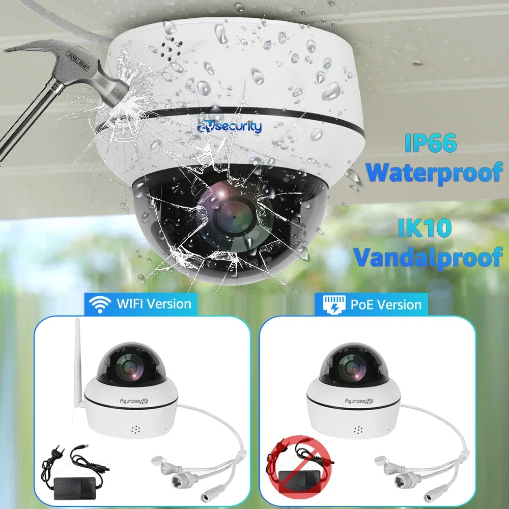 4K 8MP Wifi Dome PTZ Camera Outdoor Humanoid Tracking IP Camera Indoor 2-way Audio Wireless Home Security Surveillance Cameras