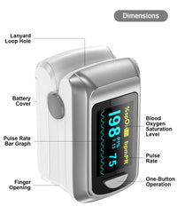 HealthTree Finger Pulse Oximeter Blood Oxygen Saturation SpO2 PI Oximetro De Dedo Pulsioximetro Oxymeter Bluetooth APP Control