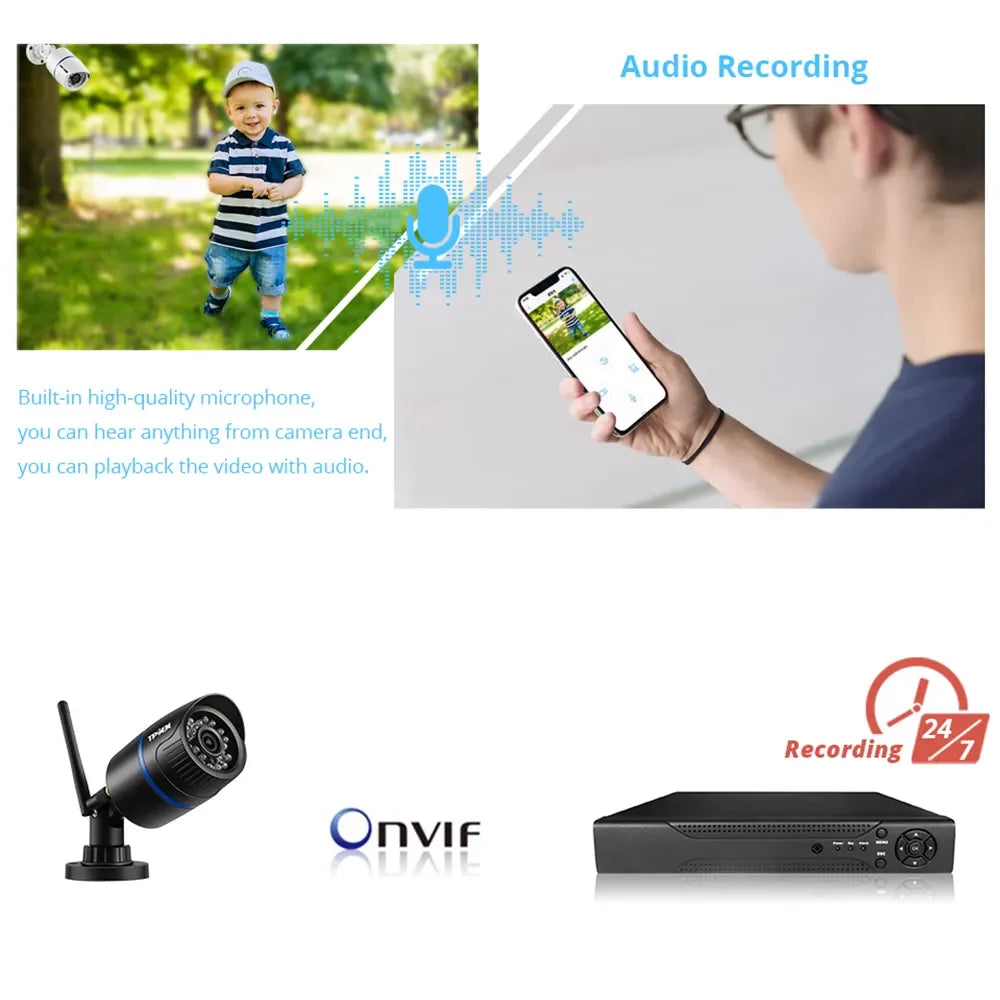 4MP 1080P IP Camera Outdoor WiFi Security Camera Wireless Video Surveillance WiFi Bullet CCTV HD Camera Cam Hi Pro