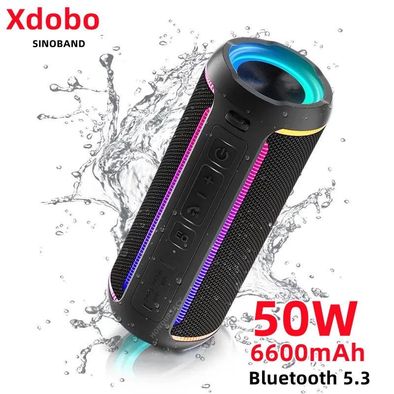 XDOBO Dignity 2024 50W Portable Wireless Bluetooth Speaker IPX6 Waterproof Subwoofer High Power Bass TWS Outdoor Party Speakers