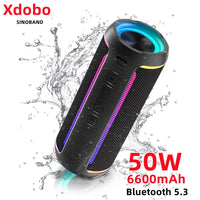 XDOBO Dignity 2024 50W Portable Wireless Bluetooth Speaker IPX6 Waterproof Subwoofer High Power Bass TWS Outdoor Party Speakers