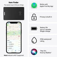 Smart Ultra-thin Wireless Charging Wallet Tracking Card GPS locator Smart Tag iPhone Device Find My Key Finder Bluetooth Tracker