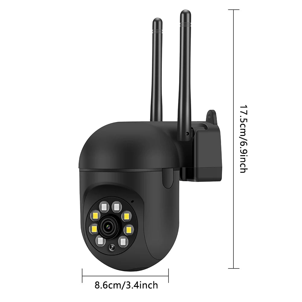 Wireless Security Camera System Outdoor Home 5G WiFi Night Vision Cam 1080P HD 5X Zoom APP Remote Monitoring Motion Detected Camera