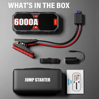 30000mAh Car 6000A Portable Jump Starter With Power Bank Fast Charge PD65W 12V Auto Battery Charger Booster Starting Device