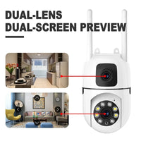 Mini Dual Lens Dual Screen 4K 8MP PTZ WIFI Camera HD IP Camera Outdoor Auto Tracking Security Protection CCTV Surveillance YI IOT