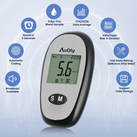 Blood Glucose Meter With GDH Blood Glucose Test Strip Glucometer Kit Blood Sugar Monitor for Diabetes Test 5 Seconds Fast Result