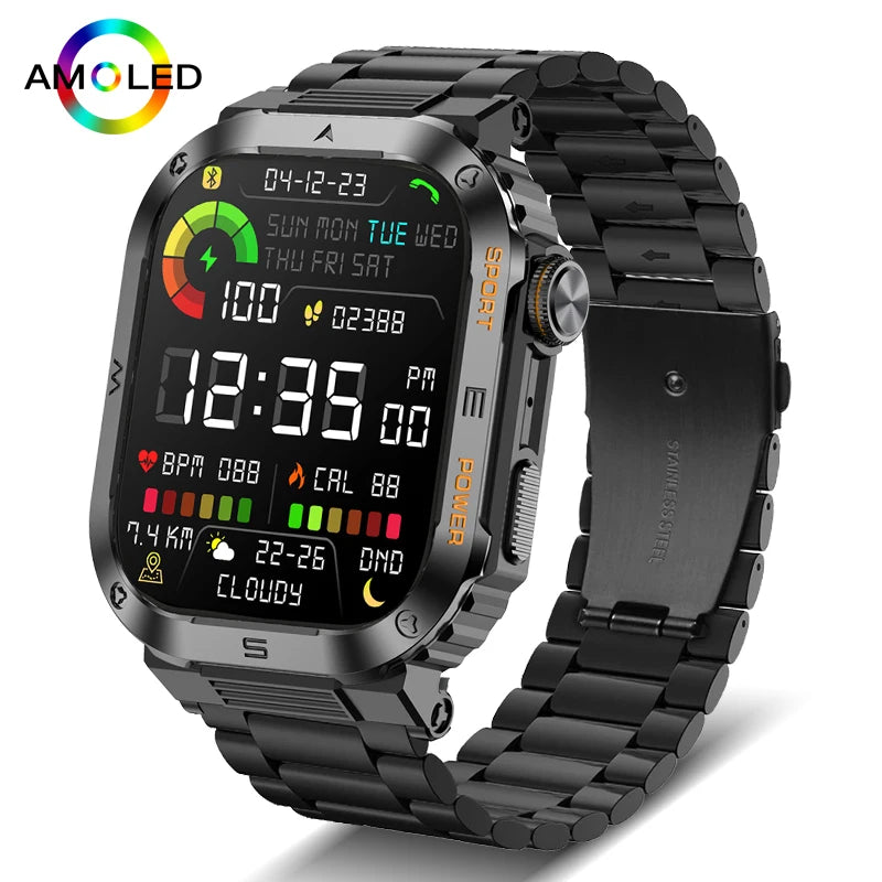 2024 New Bluetooth Call Smart Watch Men 2.01 Inch Screen Health Monitoring Watches Sports Fitness Waterproof Smartwatch For Men