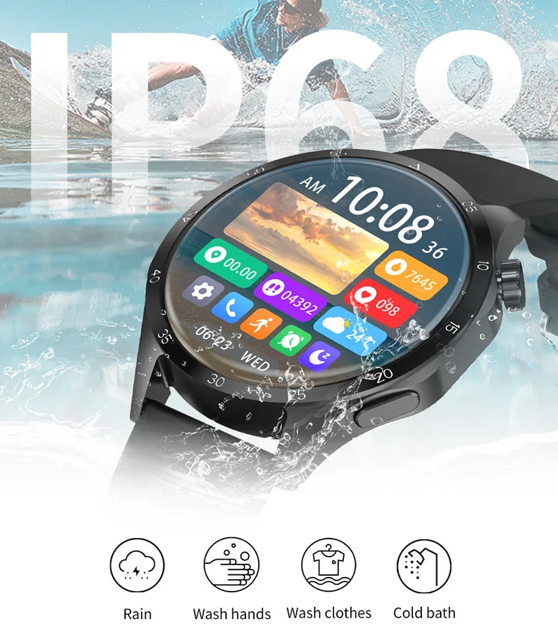 For Huawei GT 4 Smart Watch Men Watch 4 Pro AMOLED HD Screen Bluetooth Call NFC Health Monitoring Smartwatch 2024 New Watches