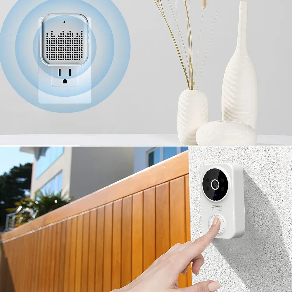 Tuya Popular M8 Wireless Doorbell Camera 1080 HD Informe Ring Chime WiFi Video Smart Intercom Doorbell