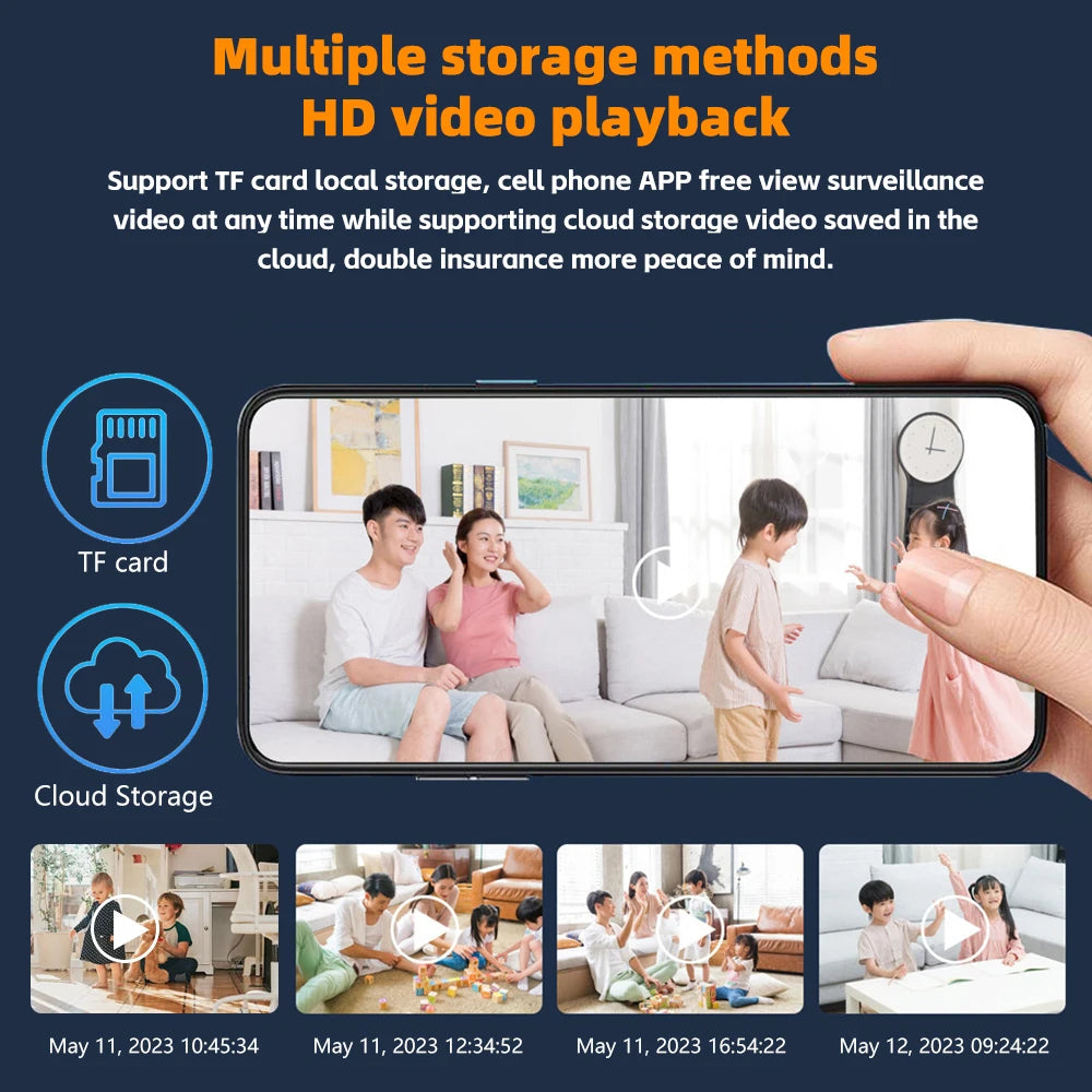 Wireless Security Camera System Outdoor Home 5G WiFi Night Vision Cam 1080P HD 5X Zoom APP Remote Monitoring Motion Detected Camera