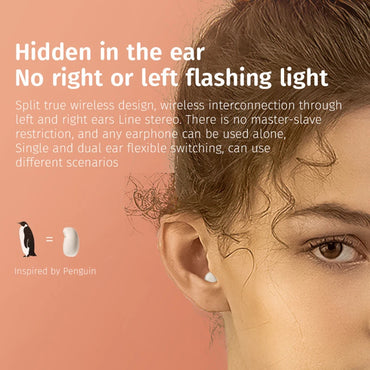 Wireless Bluetooth Headphones Mini Invisible in-Ear Sleep Earbuds TWS Earphones Noise Cancelling Hidden Ear Buds for Sleeping