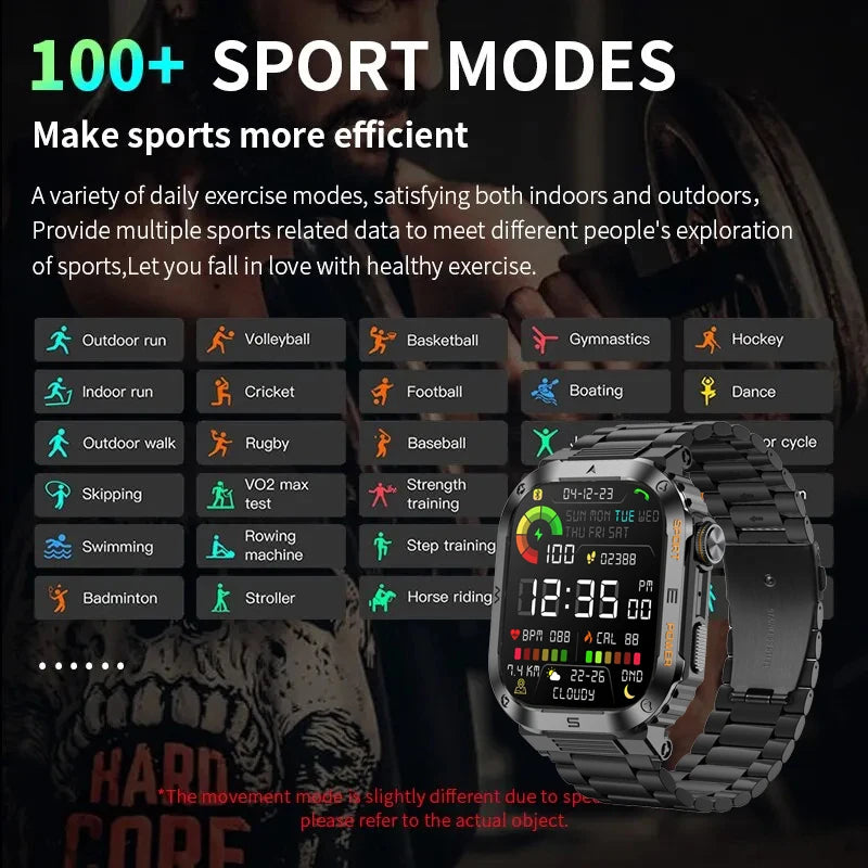 2024 New Bluetooth Call Smart Watch Men 2.01 Inch Screen Health Monitoring Watches Sports Fitness Waterproof Smartwatch For Men