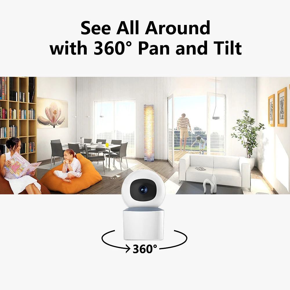 2MP Wireless Security Surveillance Camera 4X Zoom Wifi IP Outdoor Cameras AI Human Tracking Two-way Audio HD Night Color Camera