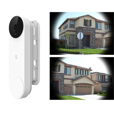 Doorbell Horizontal Bracket Wall Mount Bracket ABS Doorbell Rack 45 Degree Rotating for Google NestDoorbell(battery) Accessories