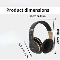 Wireless Headphones HiFi Stereo Over Ear Bluetooth Headset With Mic Supports TF Card Noise Cancel Earphone For Cellphone PC