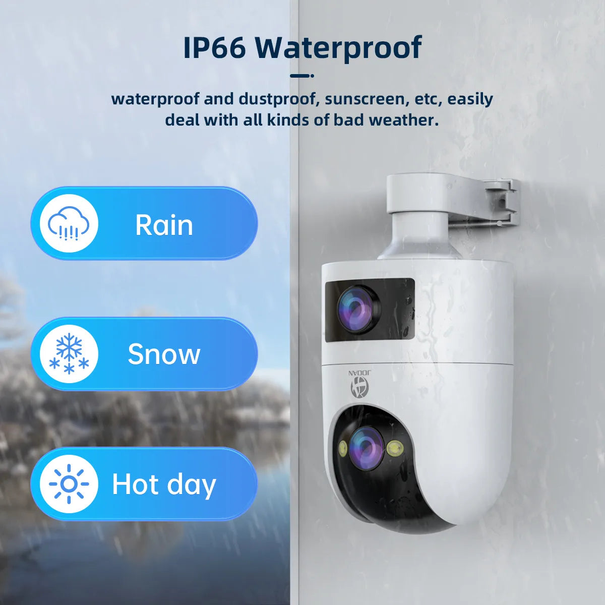 JOOAN 6MP 4K PTZ WiFi IP Camera 5G WIFI Dual Lens Outdoor Waterproof Security Camera Color Night AI Tracking CCTV Surveillance