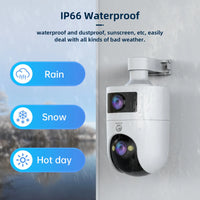 JOOAN 6MP 4K PTZ WiFi IP Camera 5G WIFI Dual Lens Outdoor Waterproof Security Camera Color Night AI Tracking CCTV Surveillance