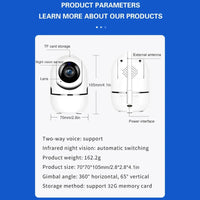 Wireless IP Camera Baby Monitor Surveillance Camera 1080P CCTV HD Smart Security Two Way Talk Night Vision Intelligent Tracking