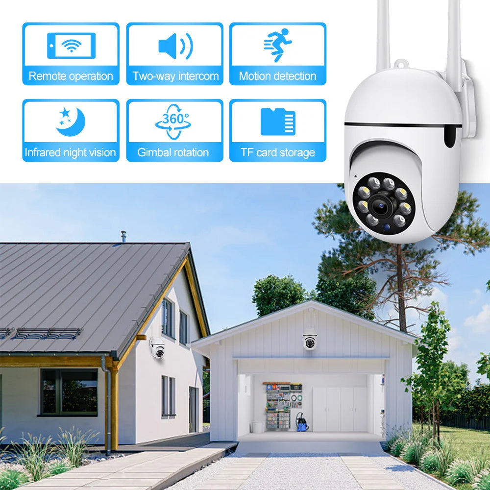 A7 IP Camera Smart Outdoor Home Security WIFI CCTV Surveillance with Color Night Vision Wireless HD 2-Way Audio 1080P