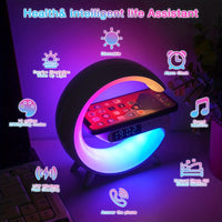 G Styling Smart Lamps Music Bluetooth Speaker 4-in-1 Wireless Charger 15W Alarm Clock Speaker Electric Home Decor Child Gifts