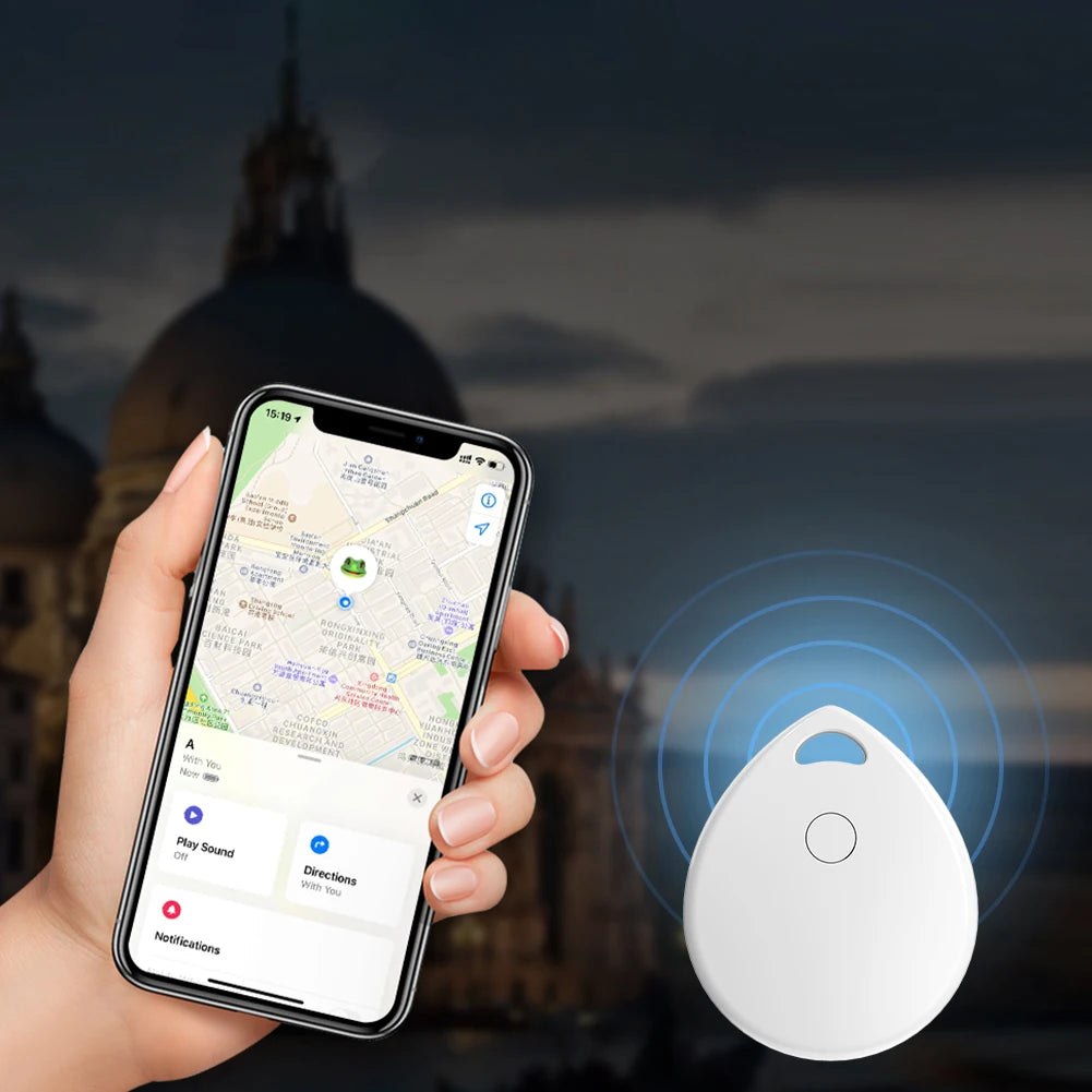 Smart GPS Tracker Work with Apple Find My Anti Lost Reminder Device Bluetooth-Compatible Item Locator for Key Wallet Bag Luggage