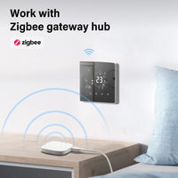 Beok Tuya Zigbee Thermostat Wifi Temperature Sensor Controller for Gas Boiler 3A Smart Gateway Hub Works With Alexa Google Home