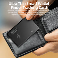 Smart Wallet Track Card Location Wireless Charging Wallet Phone Finder Tracking Device Works with Apple Find My Item Tracker Tag