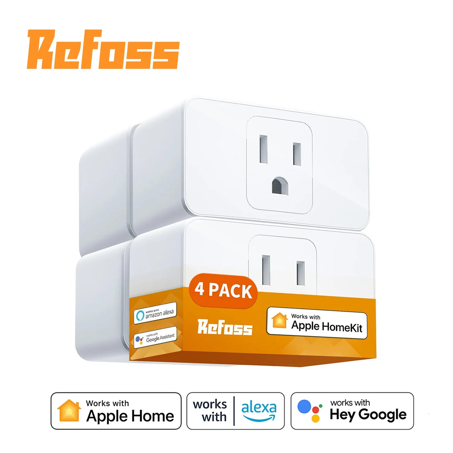 Refoss 15A HomeKit Smart Plug Mini WiFi Socket US Version App Remote Voice Control Support Alexa Google Assistant