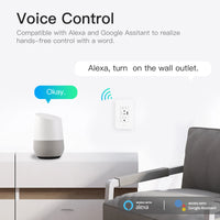 WiFi Smart Power Wall Socket with Type C And USB Dual Outlet Plug Power Outlets Support Alexa Google Home