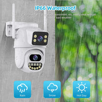 8MP 4K PTZ Wifi Camera with Dual Lens Dual Screens AI Human Detection Wireless Outdoor CCTV Security IP Camera ICSEE App