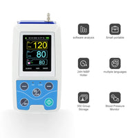 Arm Ambulatory Blood Pressure Monitor 24hours NIBP Holter CONTEC ABPM50+ Adult,Child ,Large ,3 Cuffs, Free PC Software