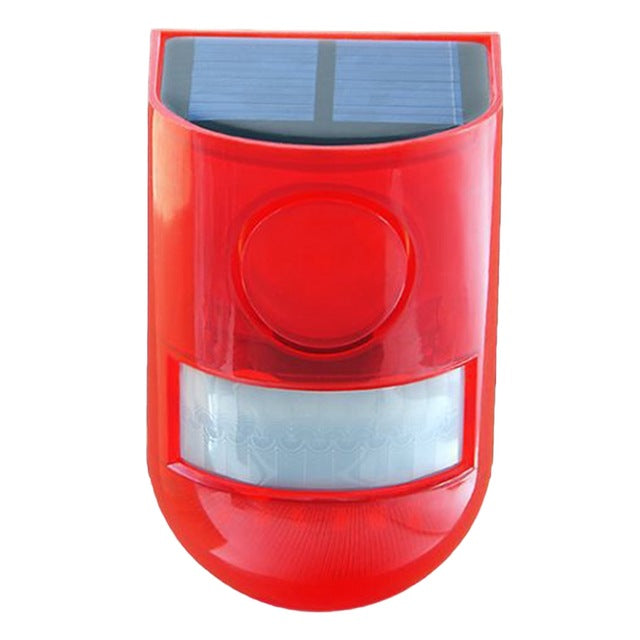 Solar Infrared Motion Sensor Alarm With Siren Strobe