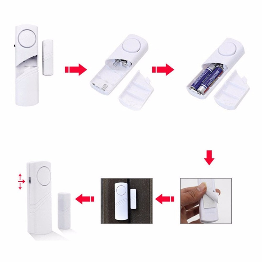 Wireless Burglar Alarm With Magnetic Sensor